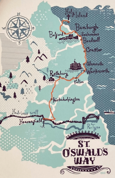 Historic map of Northumbria